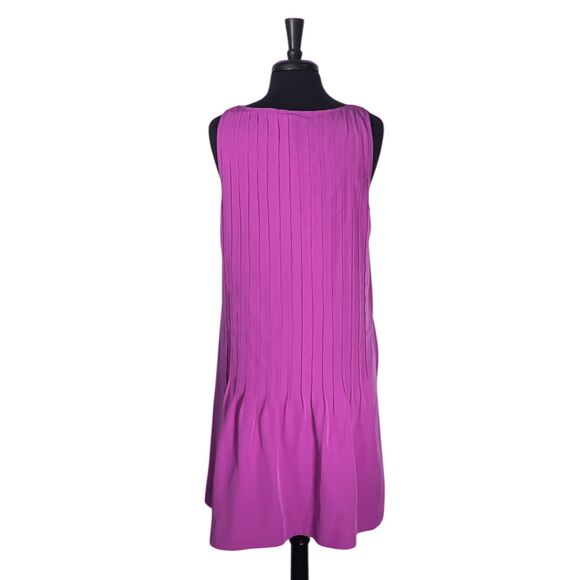 Ralph Lauren Women's Dress Purple Pleated A-Line Pockets Sleeveless Shift Sz 12 - Picture 2 of 8